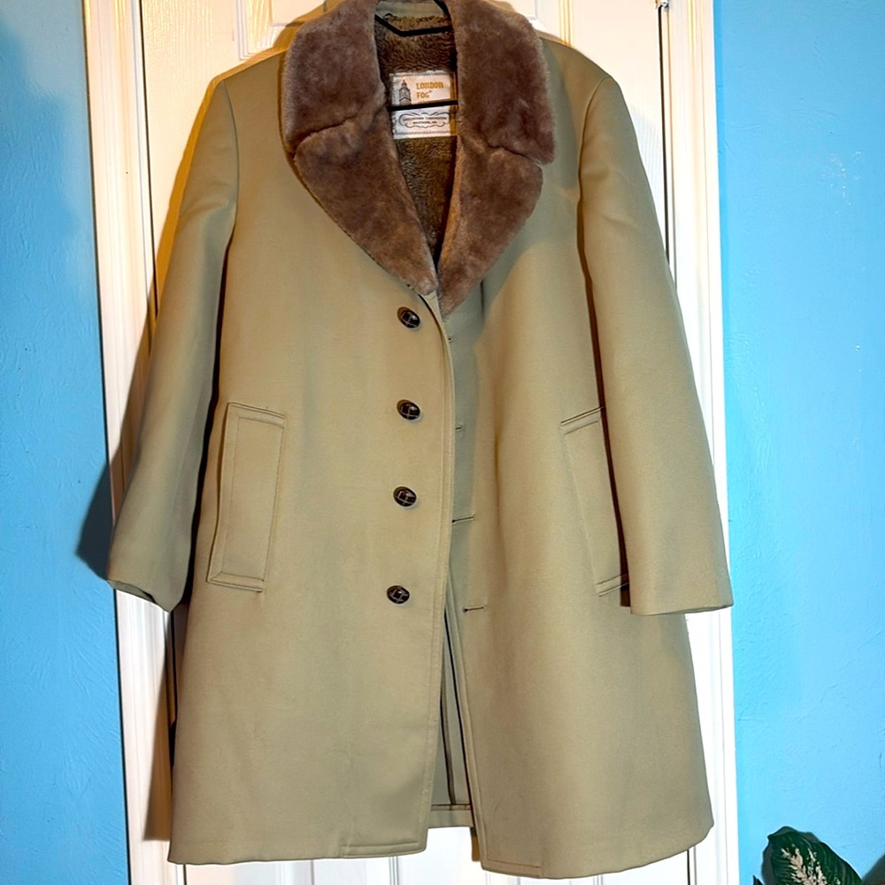 London Fog Faux Fur Lined Long Coat - size 38 (2X women’s)